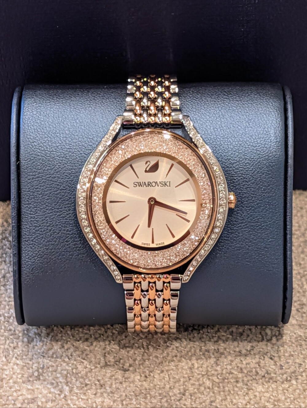SWAROVSKI Crystalline Aura Thin Profile Lightweight Bracelet Watch NIB